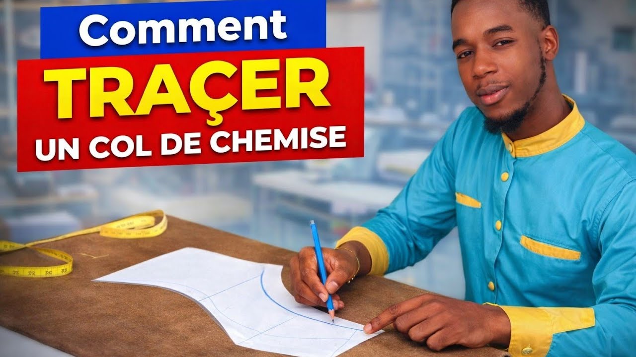 Men Koman OU Kapab trase yon kol chemiz Bien fasil#couture #col#pantalon #viralvideo 