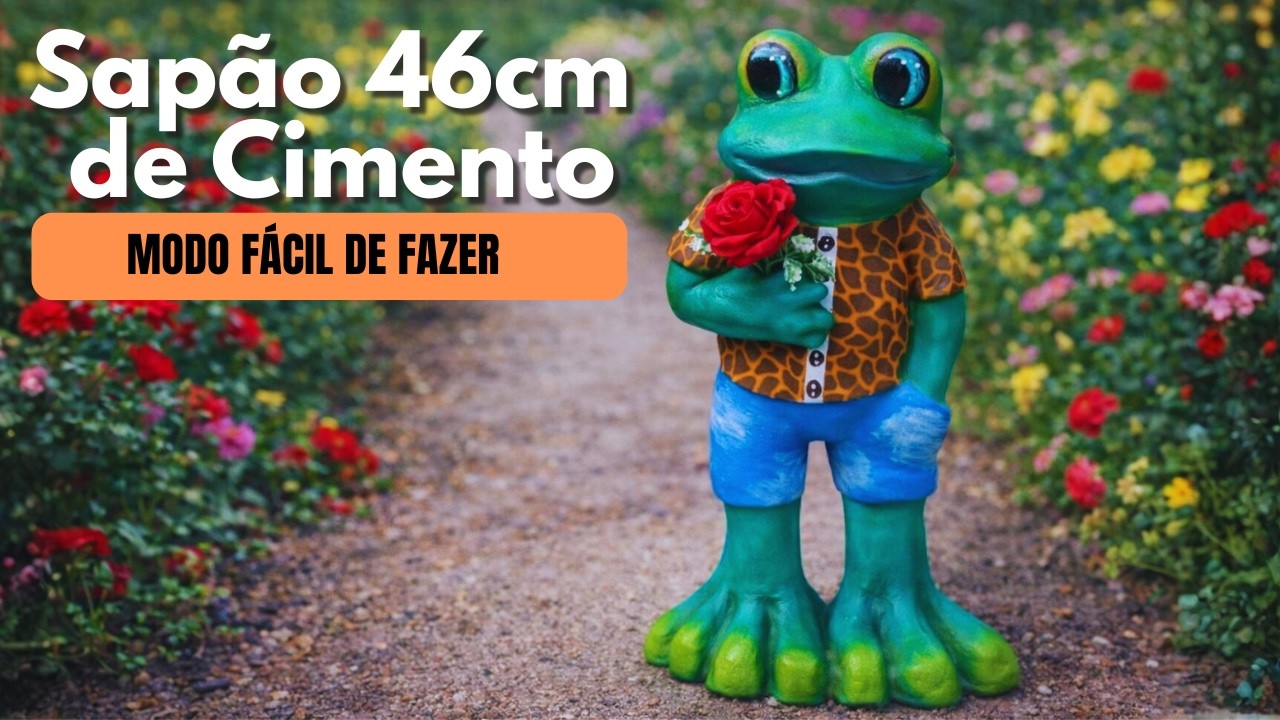 DIY- Sapo de Jardim Grande 46cm de Cimento e Isopor #diycrafts #sapinho #decoracaocriativa #diy