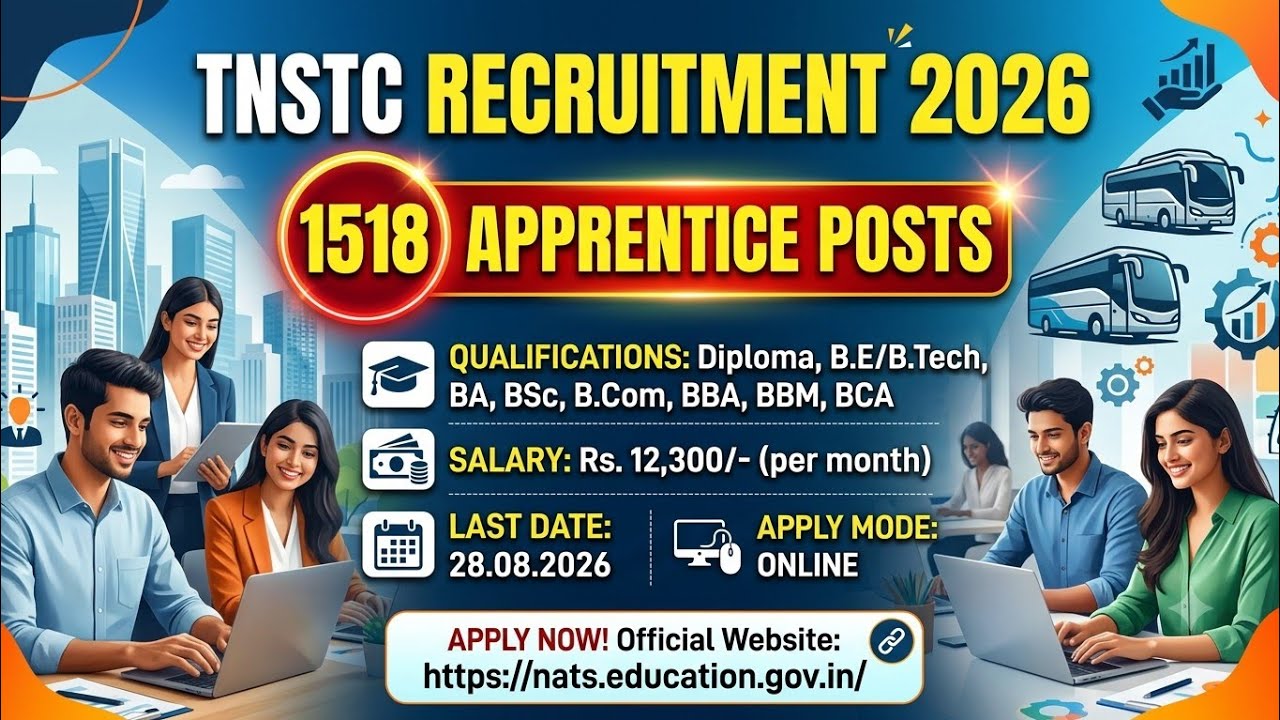 TNSTC Recruitment 2026 | 1518 Apprentice Posts