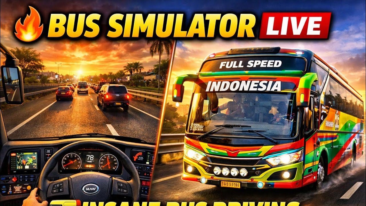 Bus Simulator Indonesia Live 🚍 | Realistic Bus Driving Gameplay 🔥 | Full Route Drive | #busSimulator