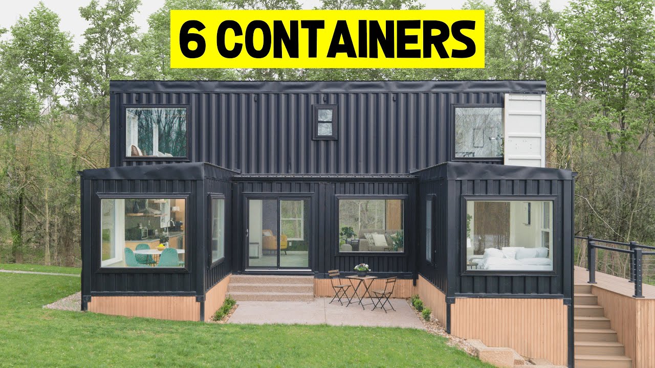 GIANT Shipping Container Home w/ 6 CONTAINERS (The Woodside Container)