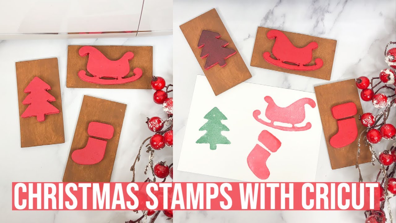 DIY CHRISTMAS STAMPS WITH CRICUT