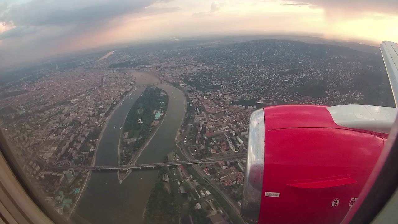 Landing at Budapest Ferenc Liszt International Airport, Hungary - 20th August, 2018