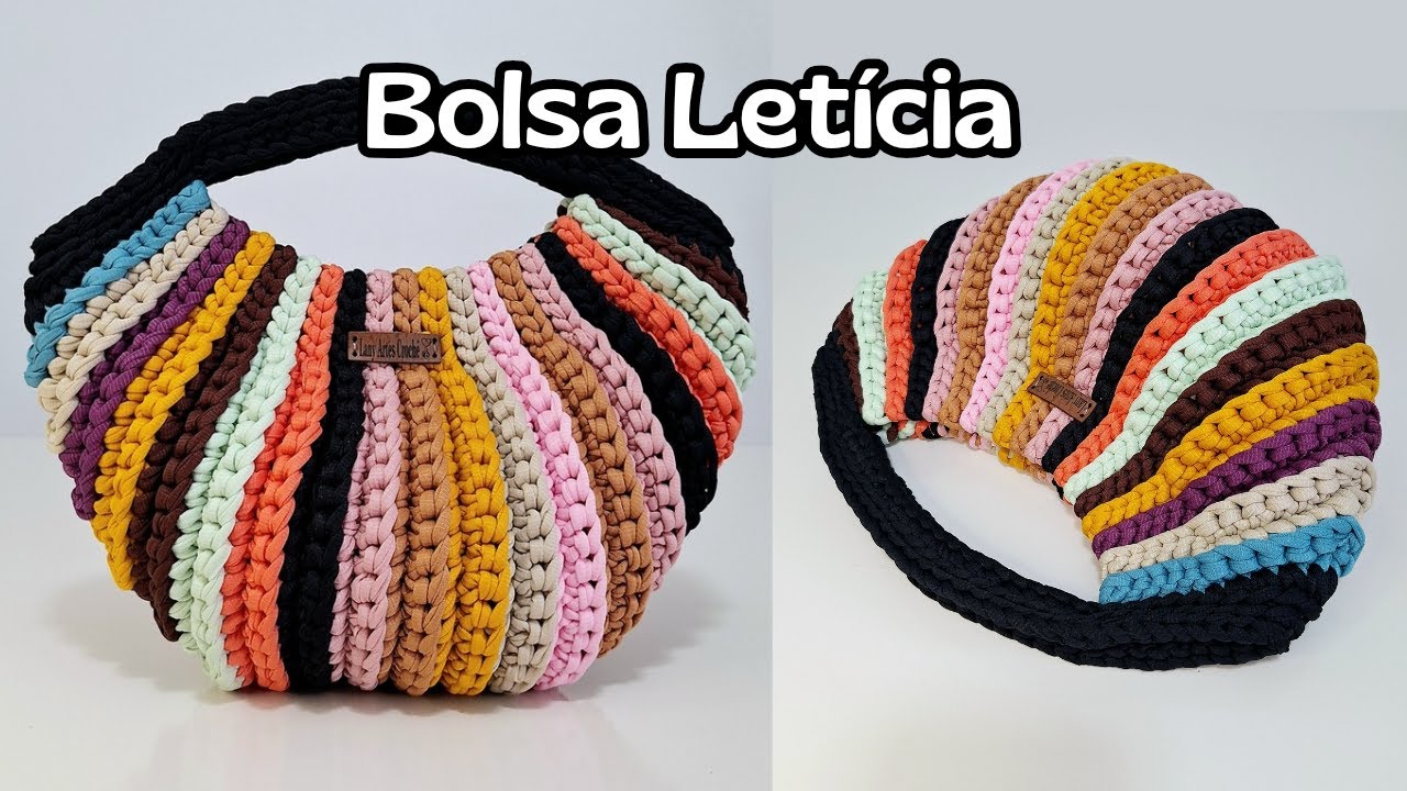 СУПЕР ЭКОНОМИЧНАЯ ЦВЕТНАЯ СУМКА С ОСТАТКАМИ ПРЯЖИ (Letícia Bag)