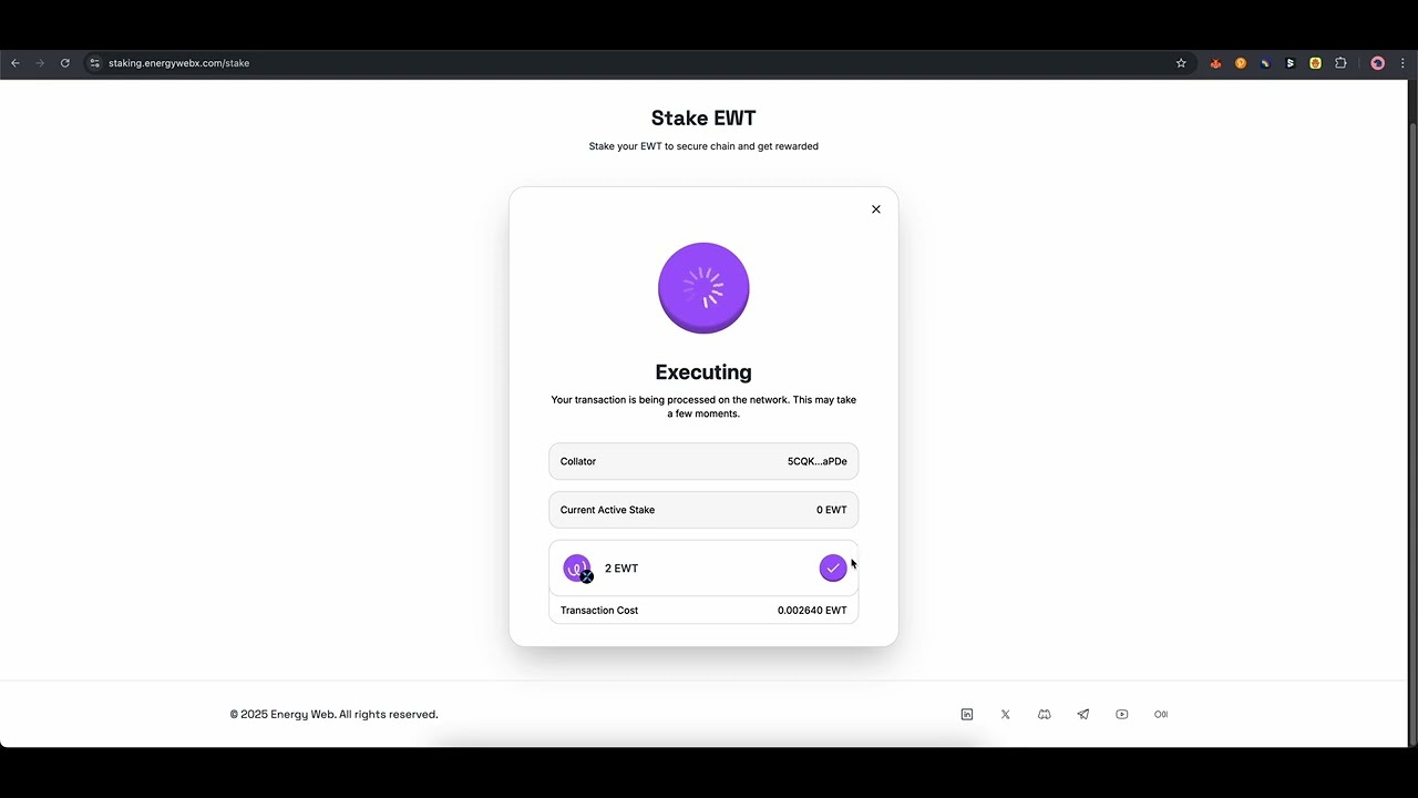 Energy Web X - Staking