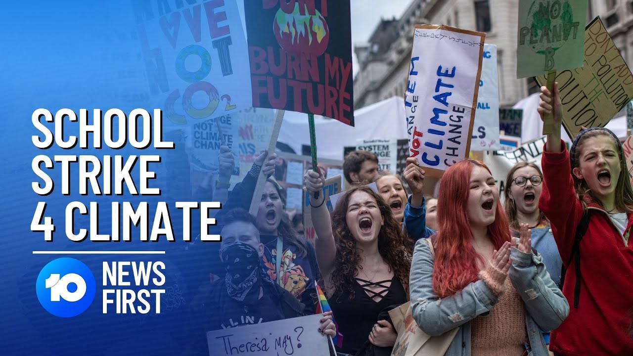 School Strike 4 Climate: Thousands Hit The Streets | 10 News First