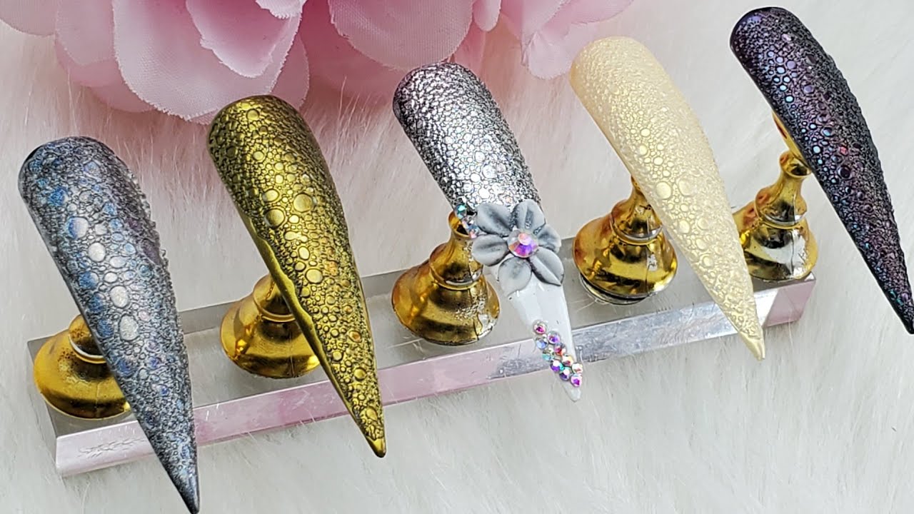 Nueva tendencia uñas con Espuma de jabón |Bubble Nails