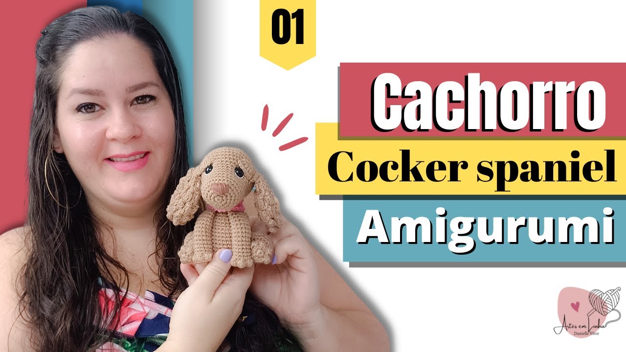 Cachorro Cocker Spaniel Amigurumi - Cookie - 1/2