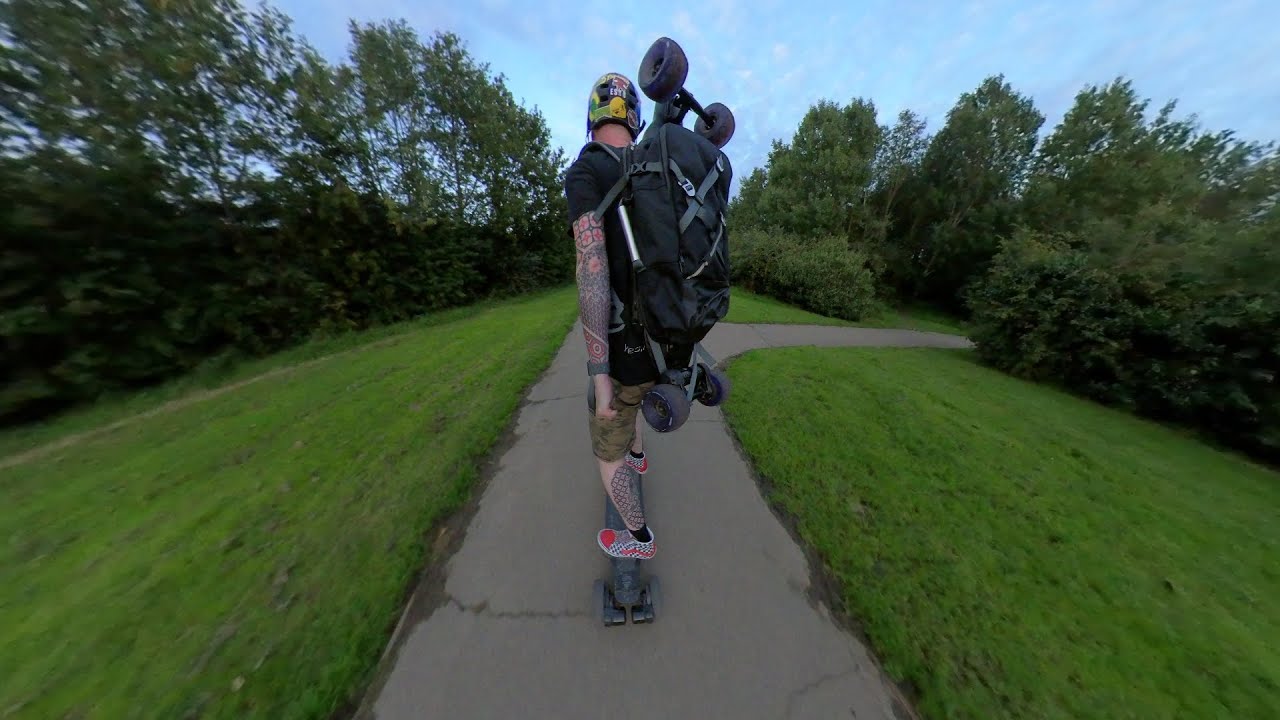 Slick Revolution electric skateboard backpack review.Is this the Worlds best longboard backpack?