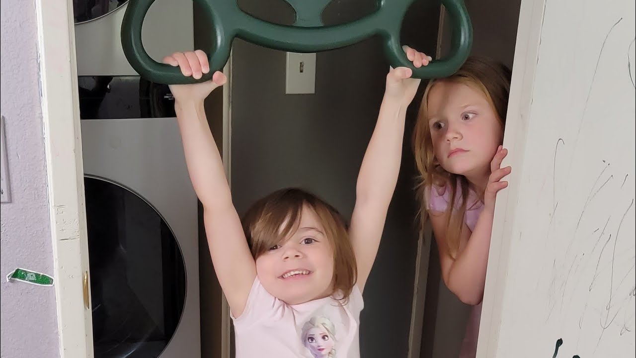 Устанавливаю качели и тренажер у себя дома!!!! Веселые качели для моих детей!