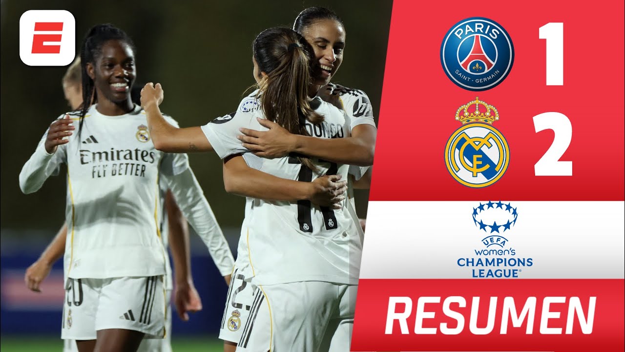 Real Madrid PIERDE a la colombiana LINDA CAICEDO en victoria 2-1 al PSG | Champions League Femenina