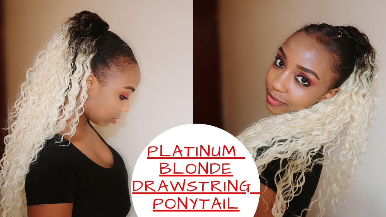 You NEED this PLATINUM BLONDE DRAWSTRING PONYTAIL in your llife//||vivy mutheu||