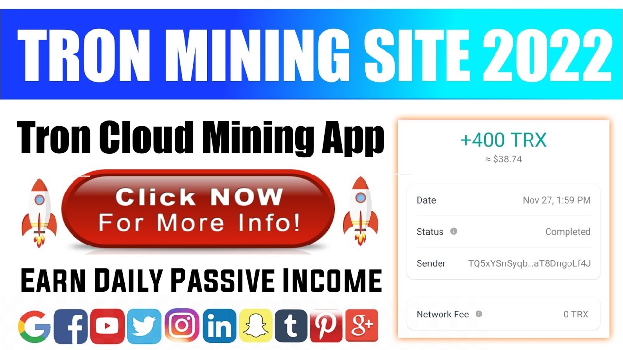 New Trx Mining App | Trx Earning Site 2021 | Live Deposit 30 Trx | Long-term Project