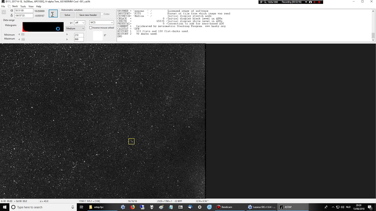 Blinking of astronomical images in ASTAP