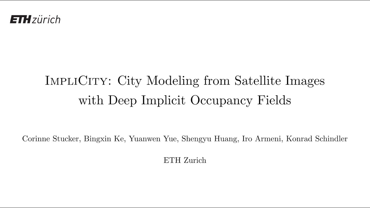 ImpliCity: City Modeling From Satellite Images With Deep Implicit Occupancy Fields (ISPRS 2022)