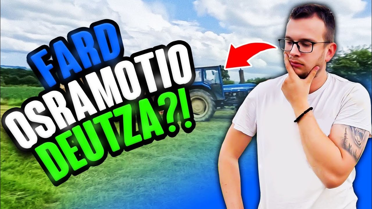 DVA DEUTZ-A, FORD I DVIJE VELIKE PRIKOLICE - TRANSPORT ROLO BALA!!