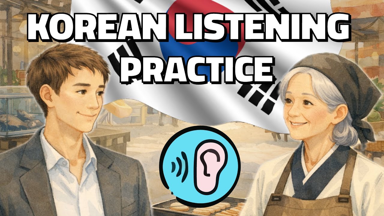 Learn Korean 🇰🇷 Korean Listening Comprehension - The Sunday Market