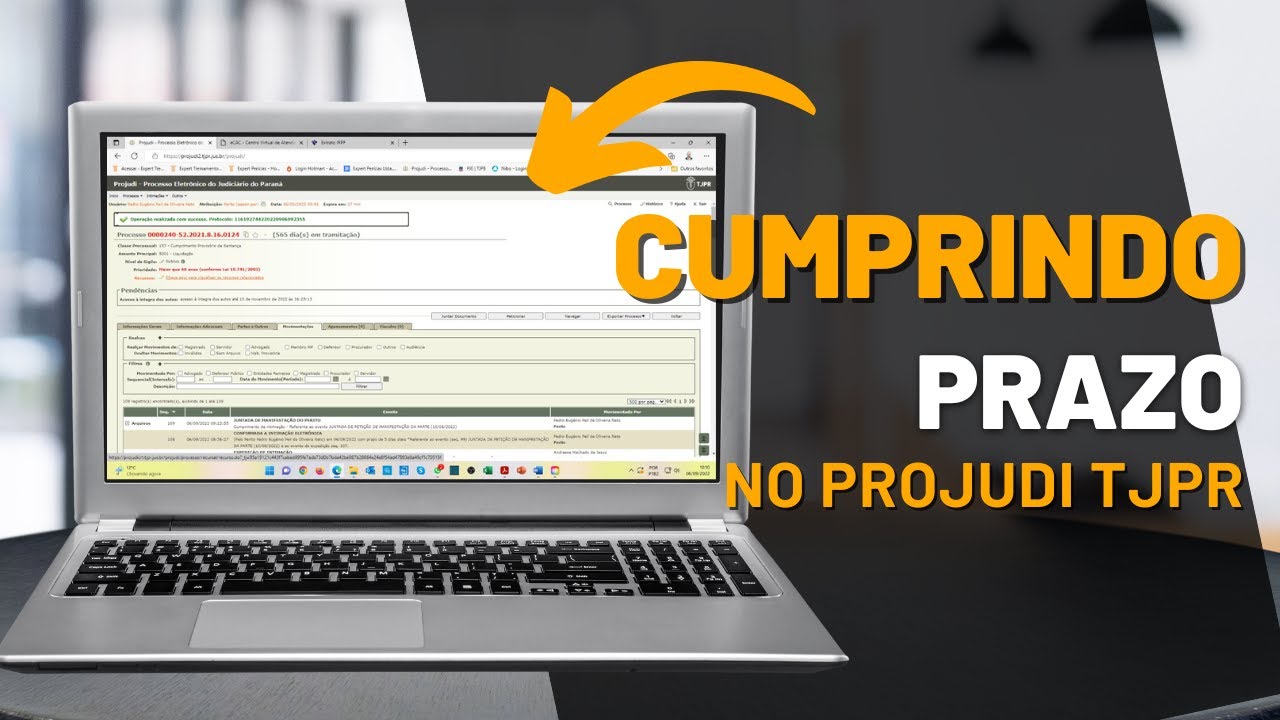 Cumprindo prazo no sistema Projudi do TJPR