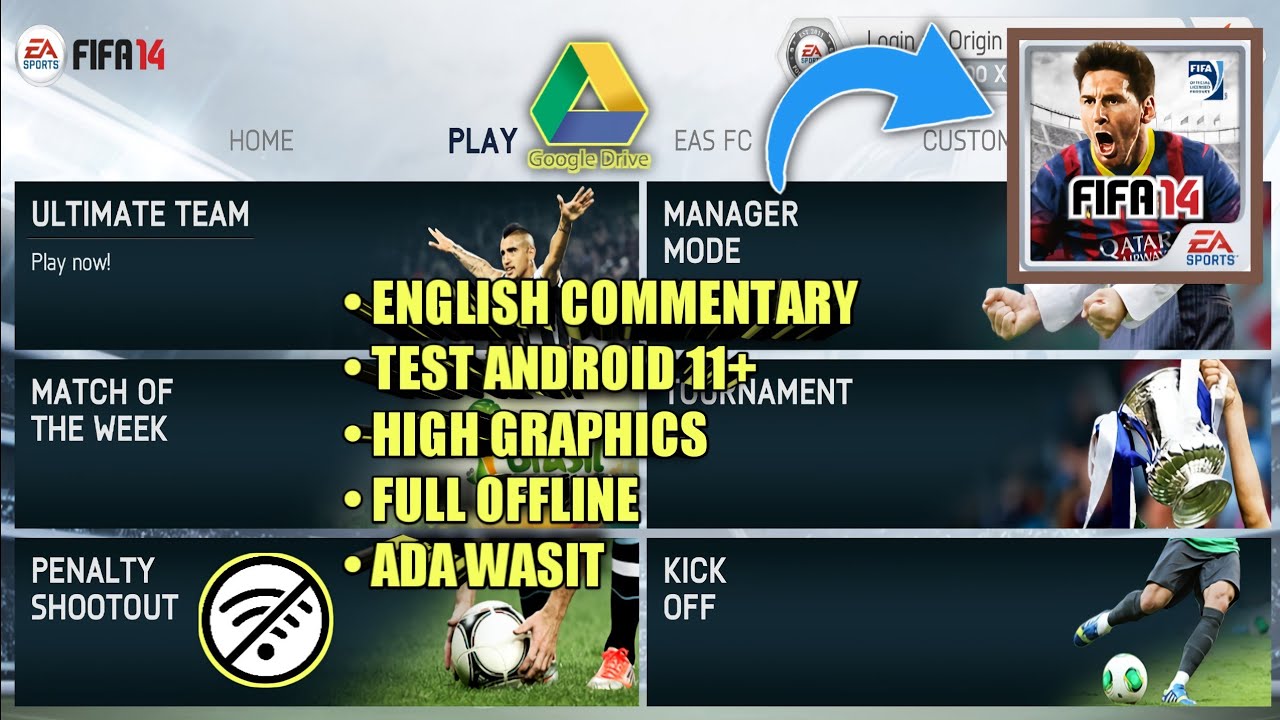 Оригинальный игровой процесс FIFA 14 для Android — доступны комментарии