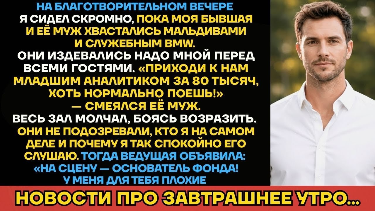 На Благотворительном Вечере Бывшая Хвасталась Богатым Мужем. Узнав Мою Должность, Она Предала...