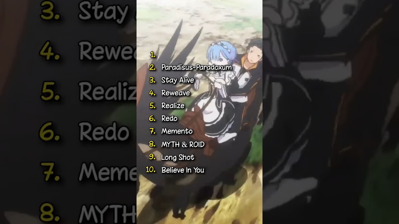 Mi Top 10 Openings de Re:Zero (y endings)