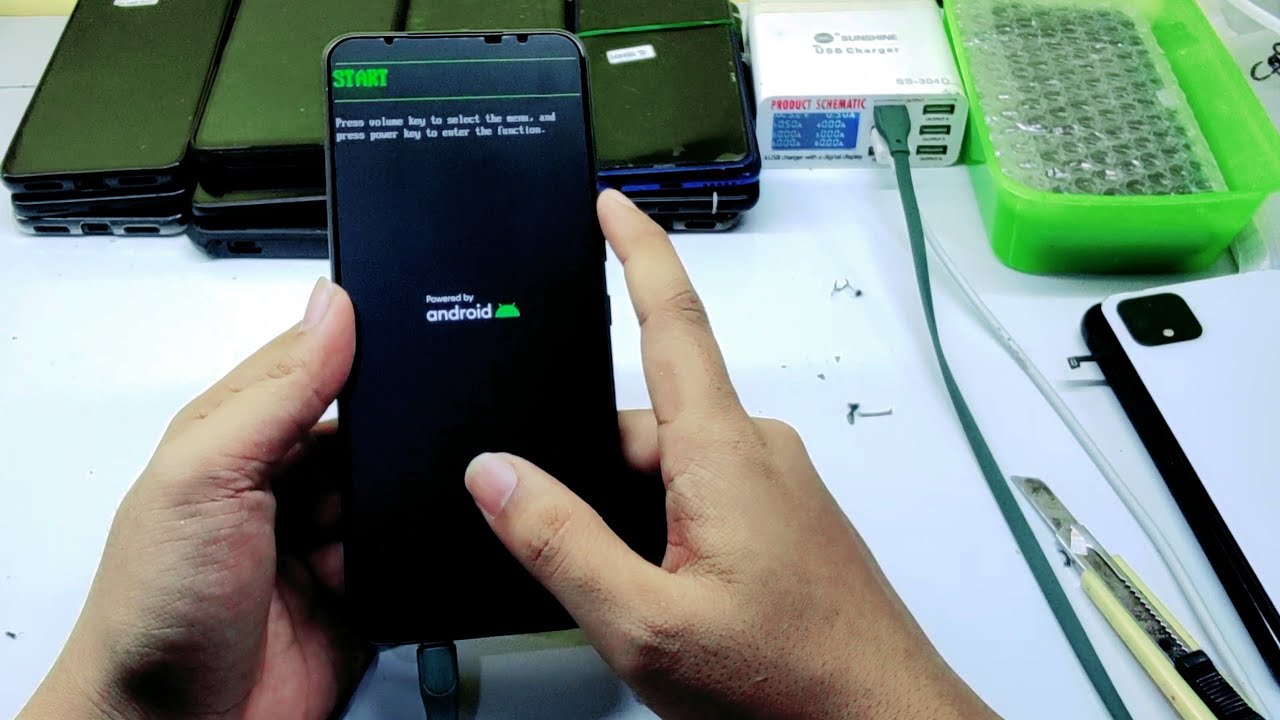 Servis ASUS ROG PHONE 5 stuk fastboot tidak bisa masuk menu kiriman dari Kalimantan