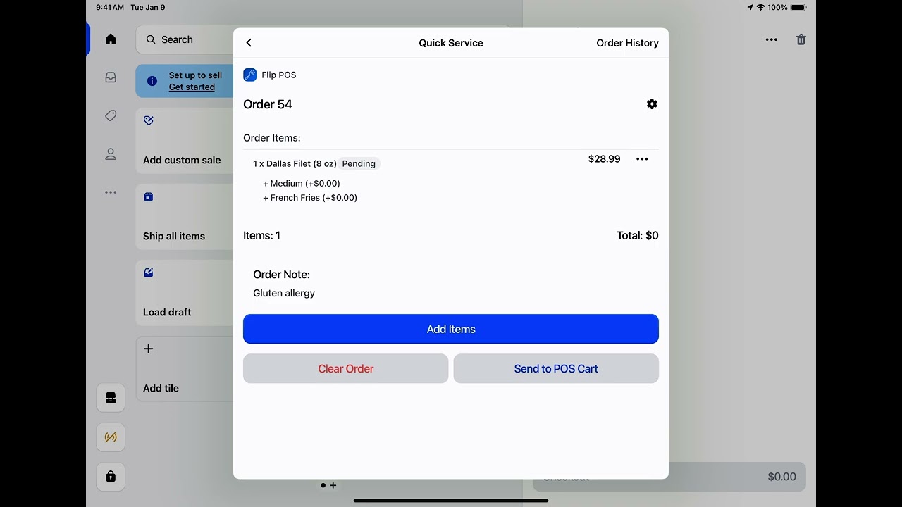 Remove Single Item from Order - Quick Serve - Flip POS