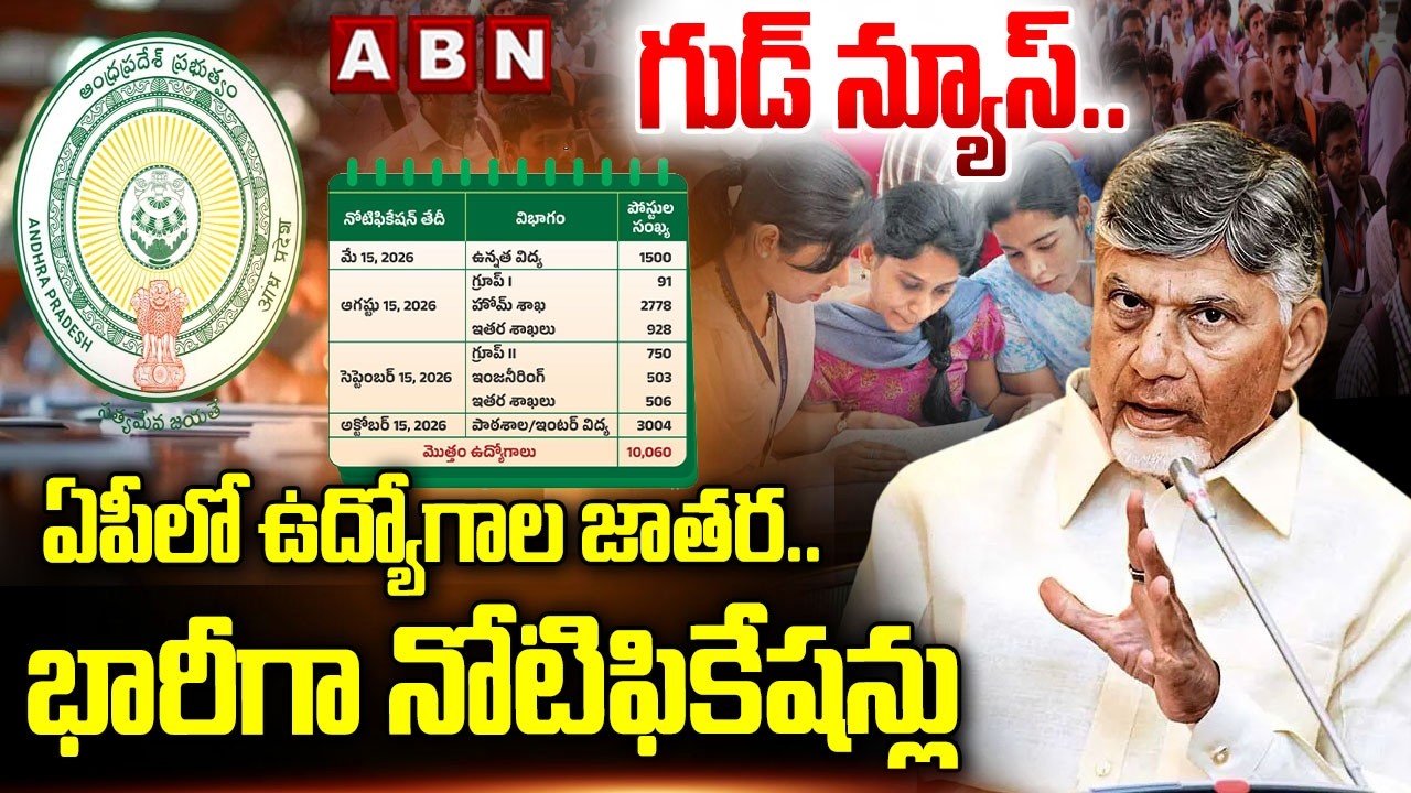 గుడ్ న్యూస్.. ఏపీలో ఉద్యోగాల జాతర.. భారీగా నోటిఫికేషన్లు | ABN Naveen Analysis On Job Calender In AP