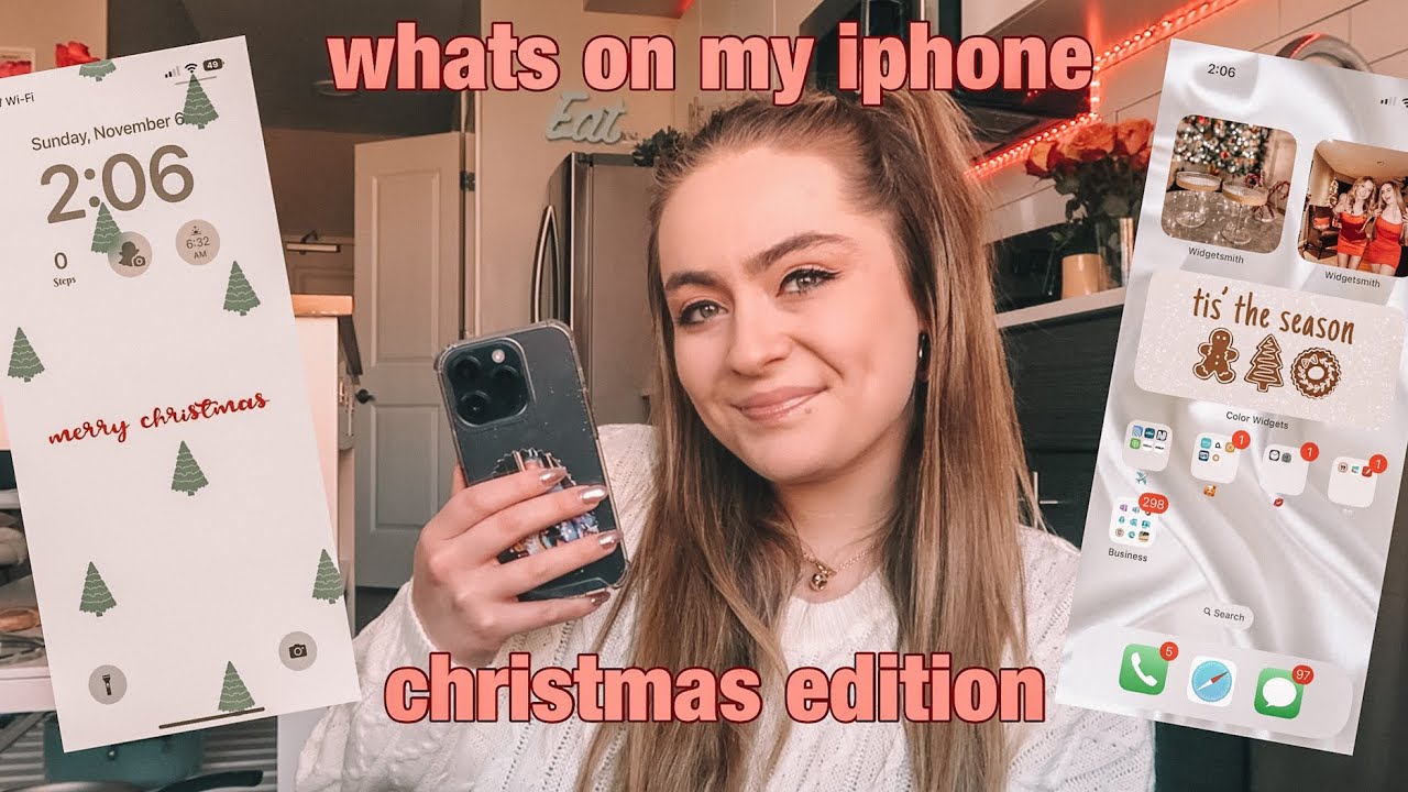 WHAT'S ON MY NEW DEEP PURPLE iPHONE 14 PRO 2022 | CHRISTMAS EDITION IOS 16 CUSTOMIZATION