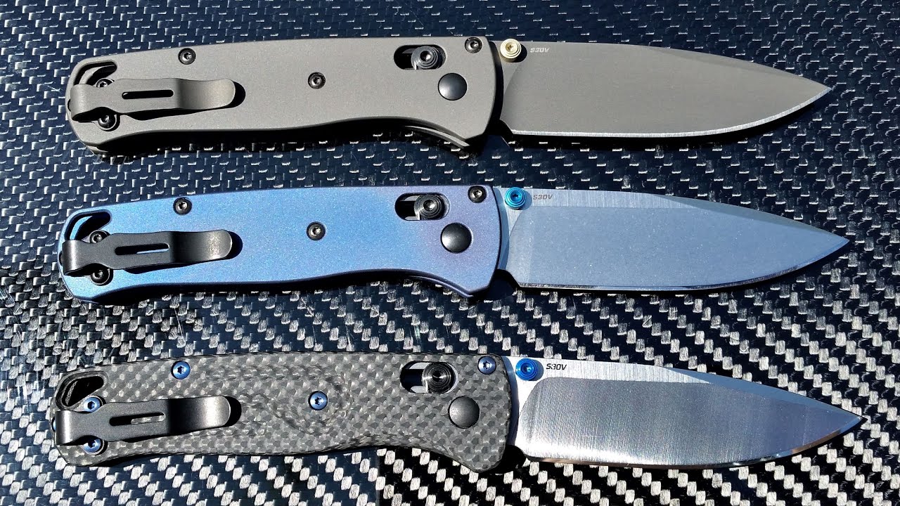Benchmade Bugout Titanium Scales Rockscale Design Knife Video