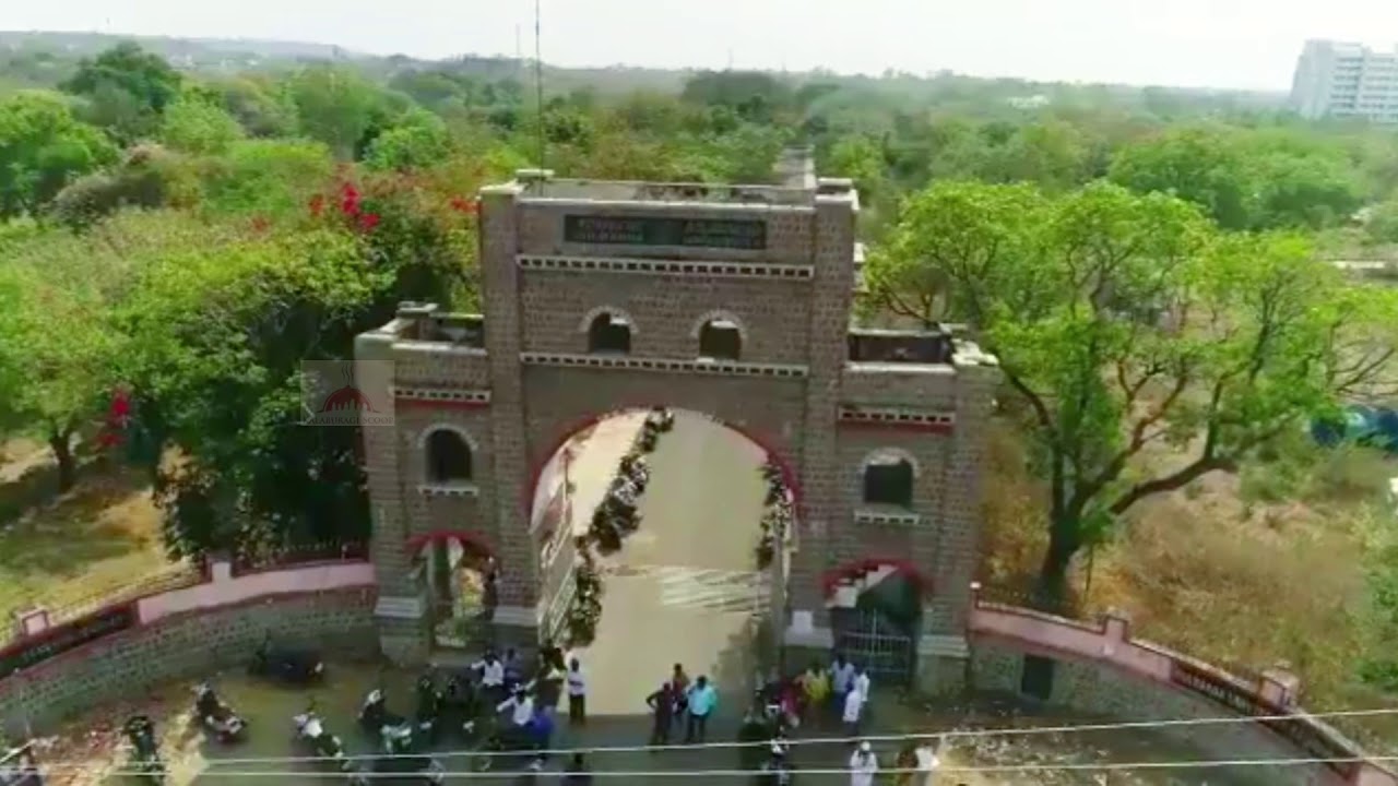 Gulbarga University Main Gate Aerial View from Drone During Priyank Kharge Youth Congress Rally
