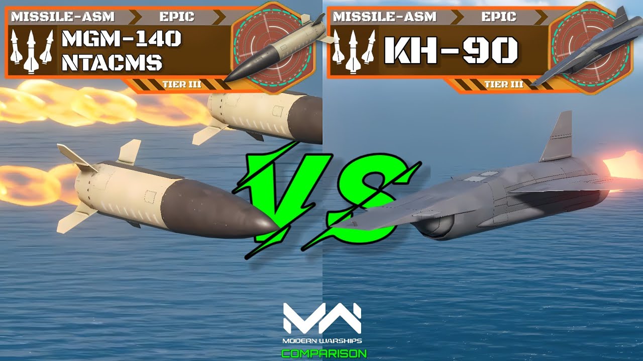 Cluster Missile Comparison! KH-90 VS MGM-140 NTACMS | Modern Warships