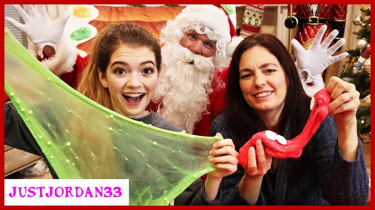 Santa's Bag Slime Making! / JustJordan33