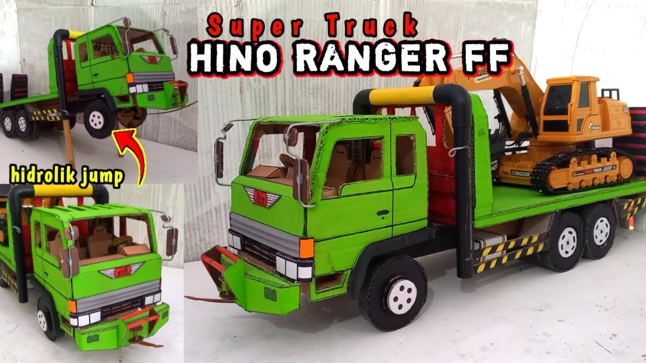 Tutorial▪︎ Membuat Miniatur TRUK TOWING dari kardus ( SUPER TRUCK HINO RANGER FF )