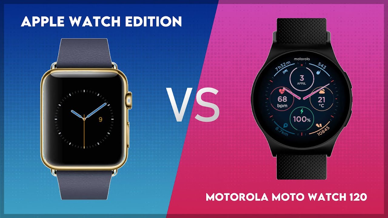 Apple Watch Edition vs Motorola Moto Watch 120 Comparison
