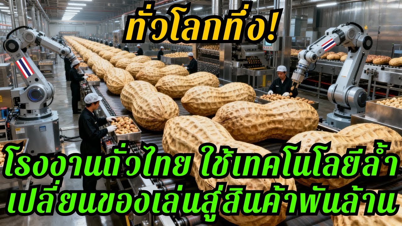 สื่อนอกตะลึง! ถั่วลิสงแปรรูปไทย เคล็ดลับความกรอบที่โลกต้องยอมแพ้