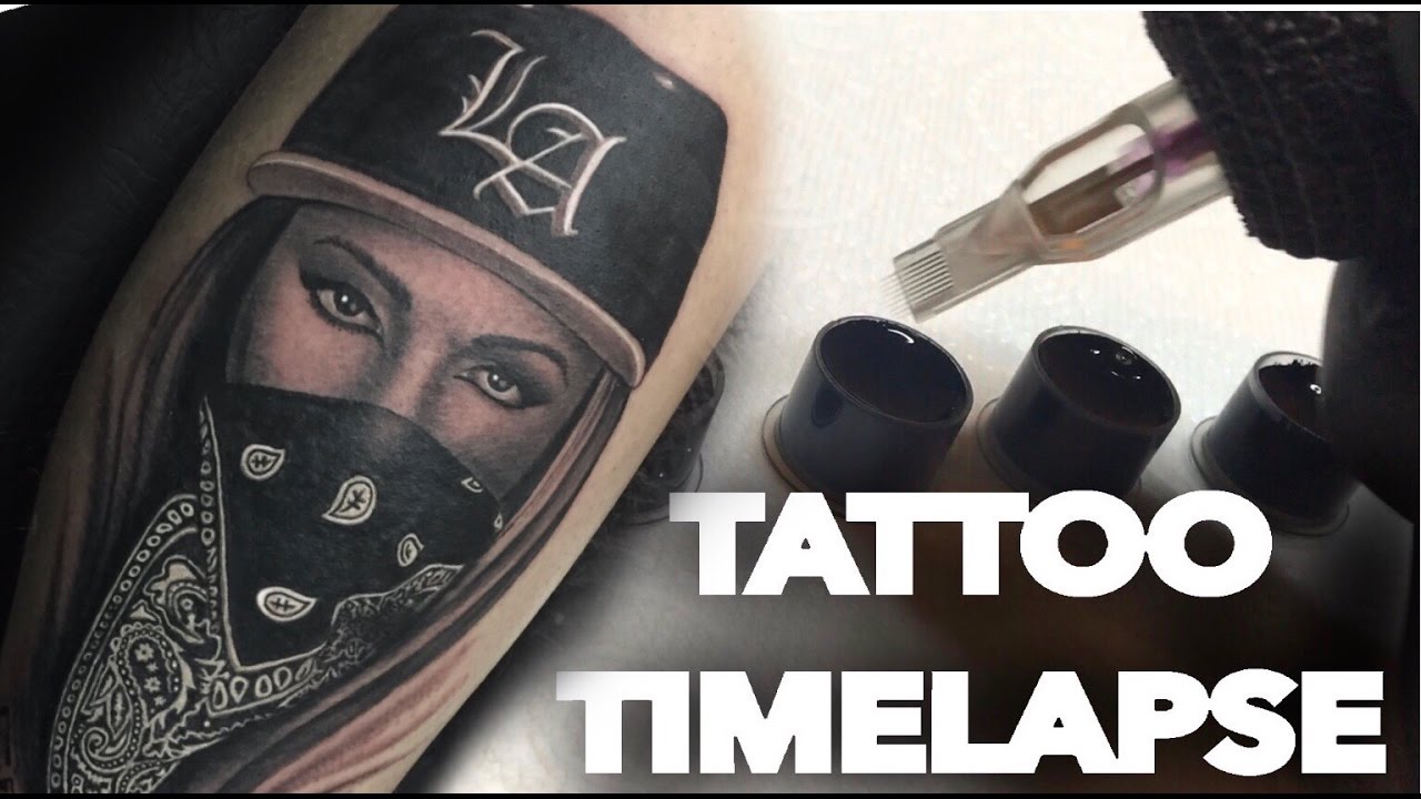 TATTOO TIME LAPSE | GANGSTER GIRL | CHRISSY LEE