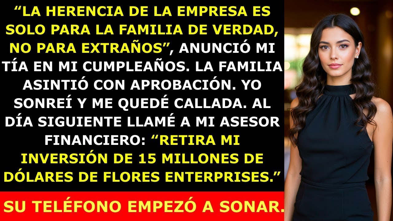 Mi Tía Dijo Que la Herencia Era “Solo Para la Familia” — No Sabía Que Yo Era la Principal Accionista