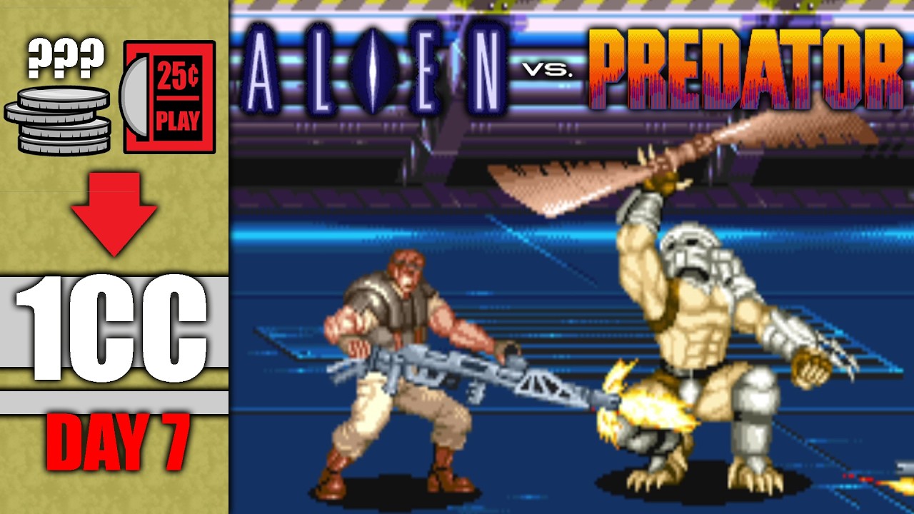Can I Beat ALIEN vs PREDATOR on 1 Quarter?! A 1CC Journey (Day 7)