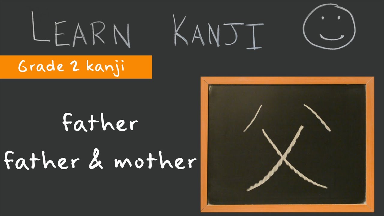 Learn Kanji 父 - father (父), father and mother (父母): How to Write and Read Japanese Kanji