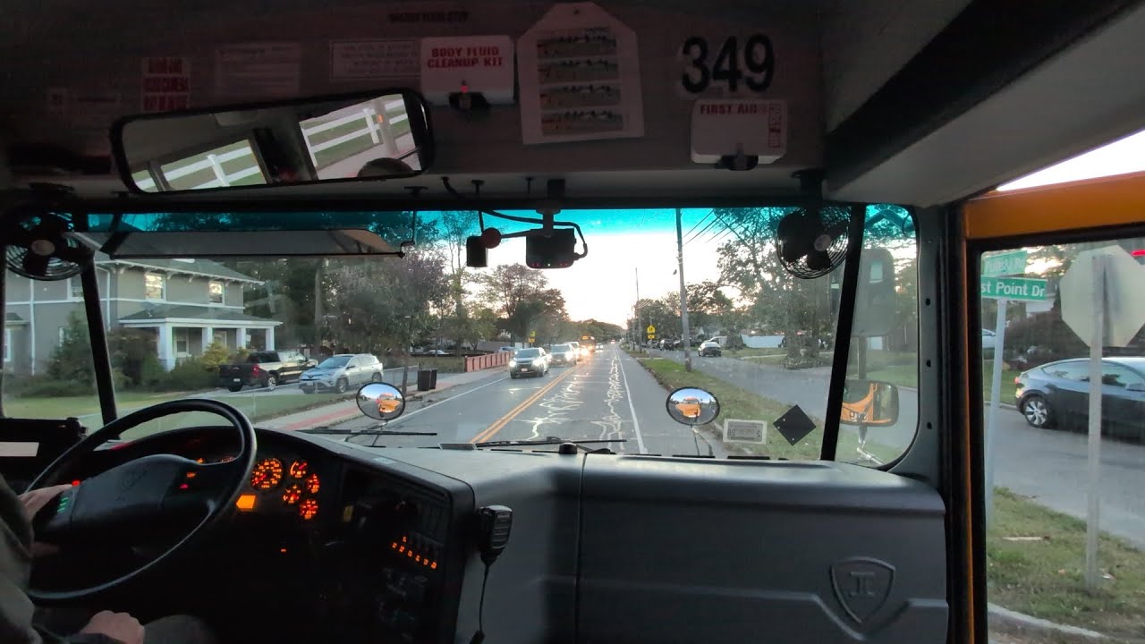 Bus 349 subbing for 346 | School Bus Ride Along AM Route