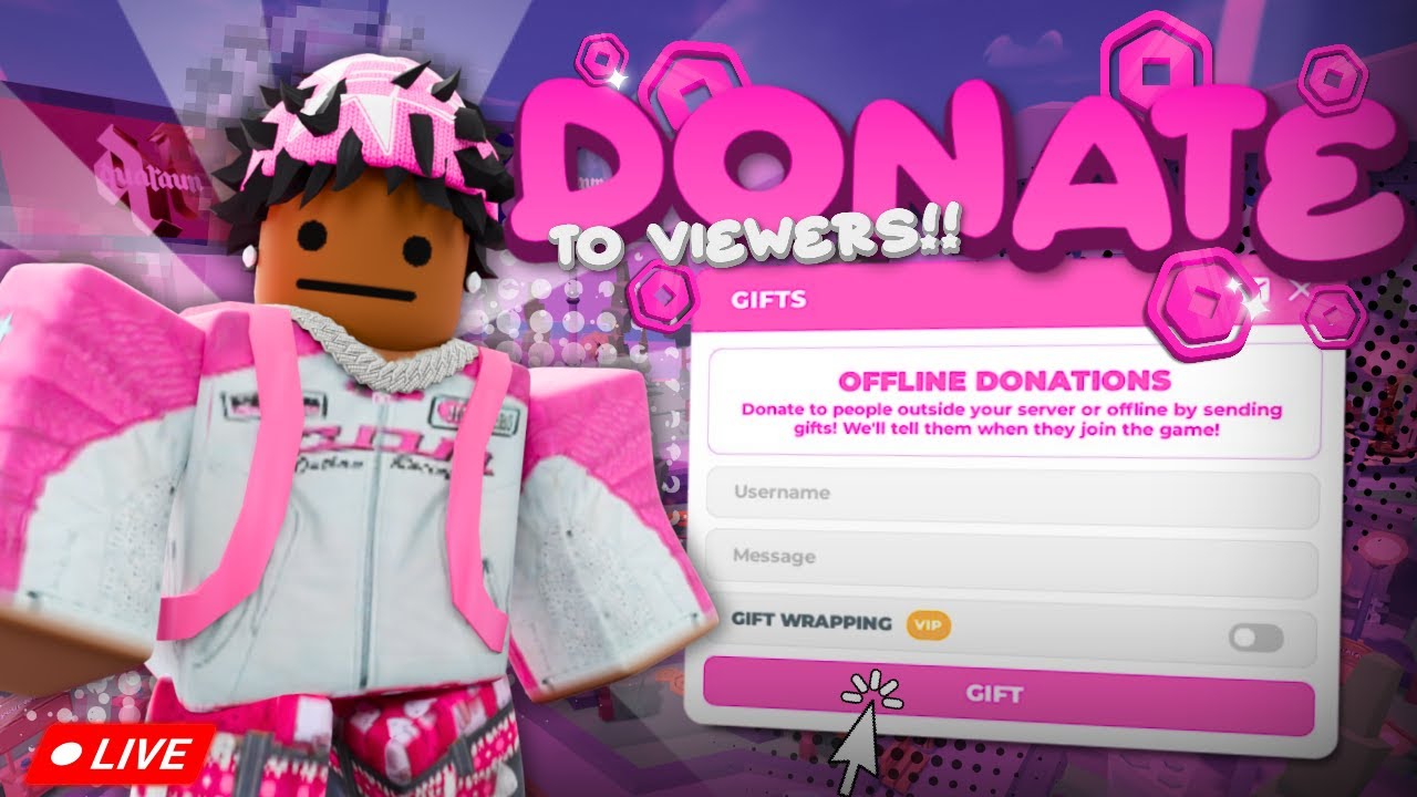 💸PLS DONATE LIVE DONATING💸🎁ROBUX GIVEAWAYS🎁💰GOAL: 800K RAISED💰🔊TTS ON🔊