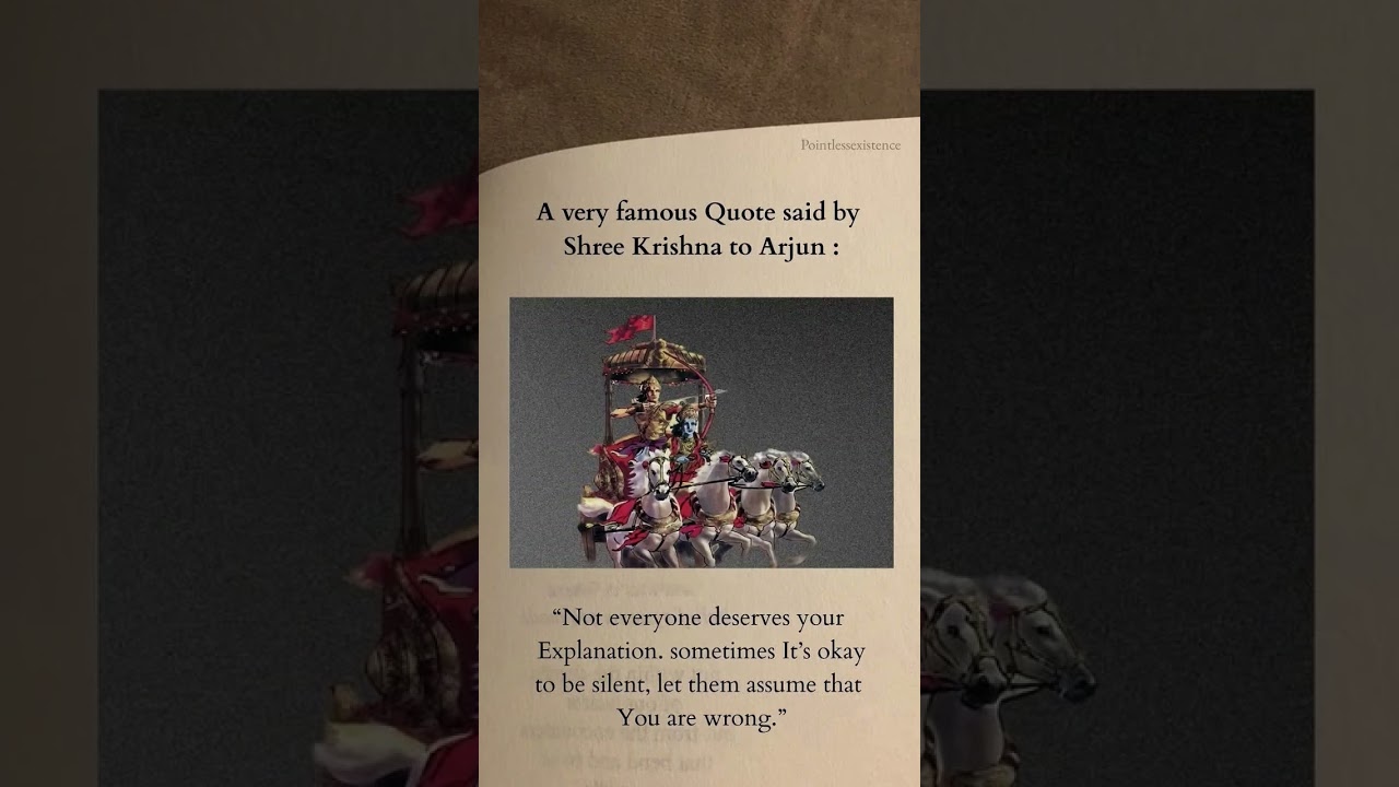 Shree Krishna&rsquo;s Wisdom to Arjun | &ldquo;Not Everyone Deserves Your Explanation&rdquo; | Gita Life Lesson