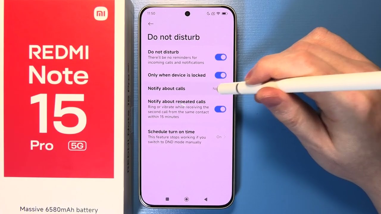 Redmi Note 15 Pro 5G: Как настроить режим «Не беспокоить»