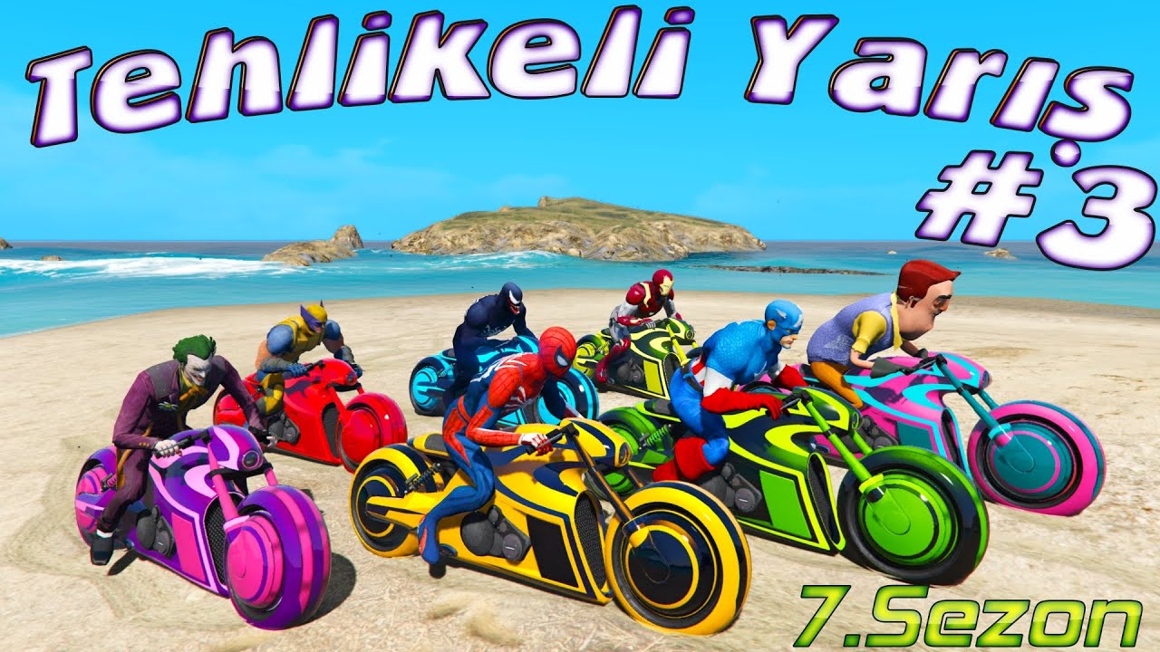 ŞOTORO MOTORLARLA TEHLİKELİ YARIŞ Örümcek Adam