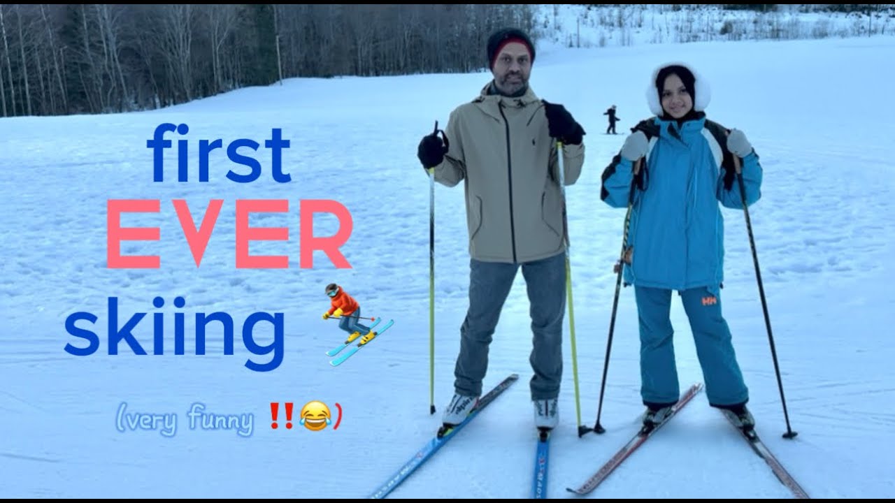 ⛷️🏔️Very Funny Video | First Ever Skiing Experience for Maryam, Fatima & Family | Oslo, Norway 2024