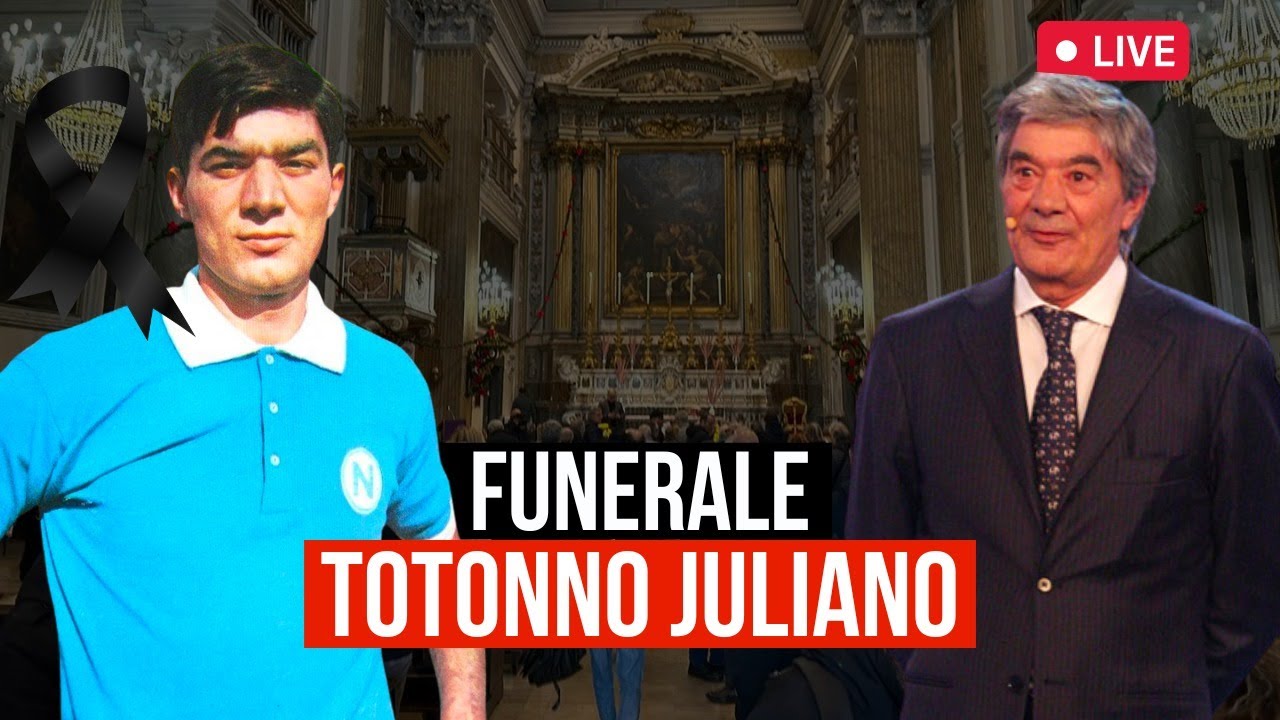 Funerale Antonio Juliano a Napoli: LIVE l'ultimo saluto a Totonno ⚫😢