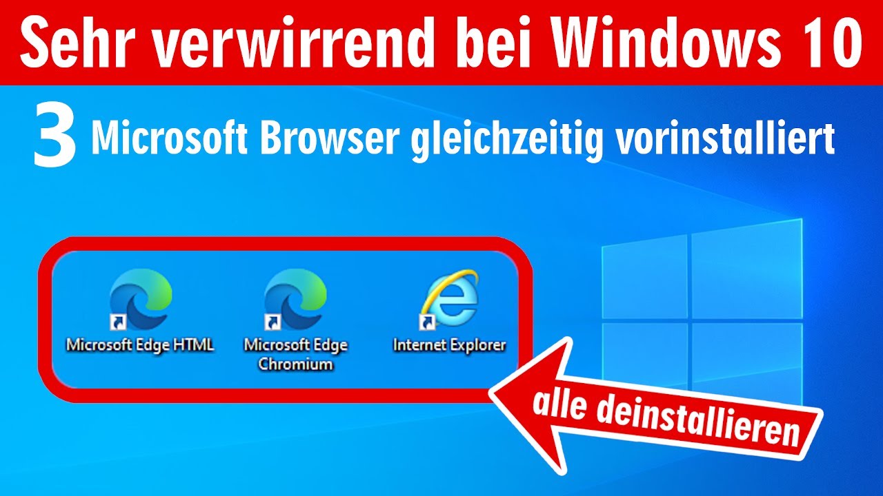 Microsoft Edge deinstallieren oder deaktivieren ⭐️ Windows 10 Internet Explorer löschen