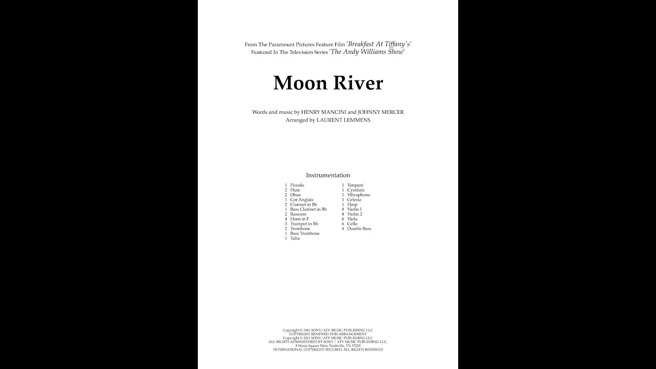 Moon River (Henry Mancini) Symphonic Arrangement