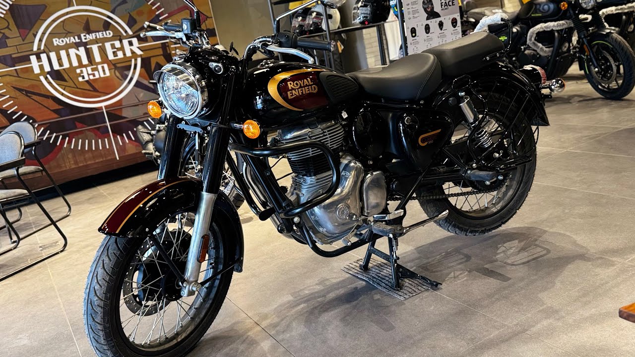 Royal Enfield Classic 350 Halcyon Black 18% GST Price Walkaround Review 